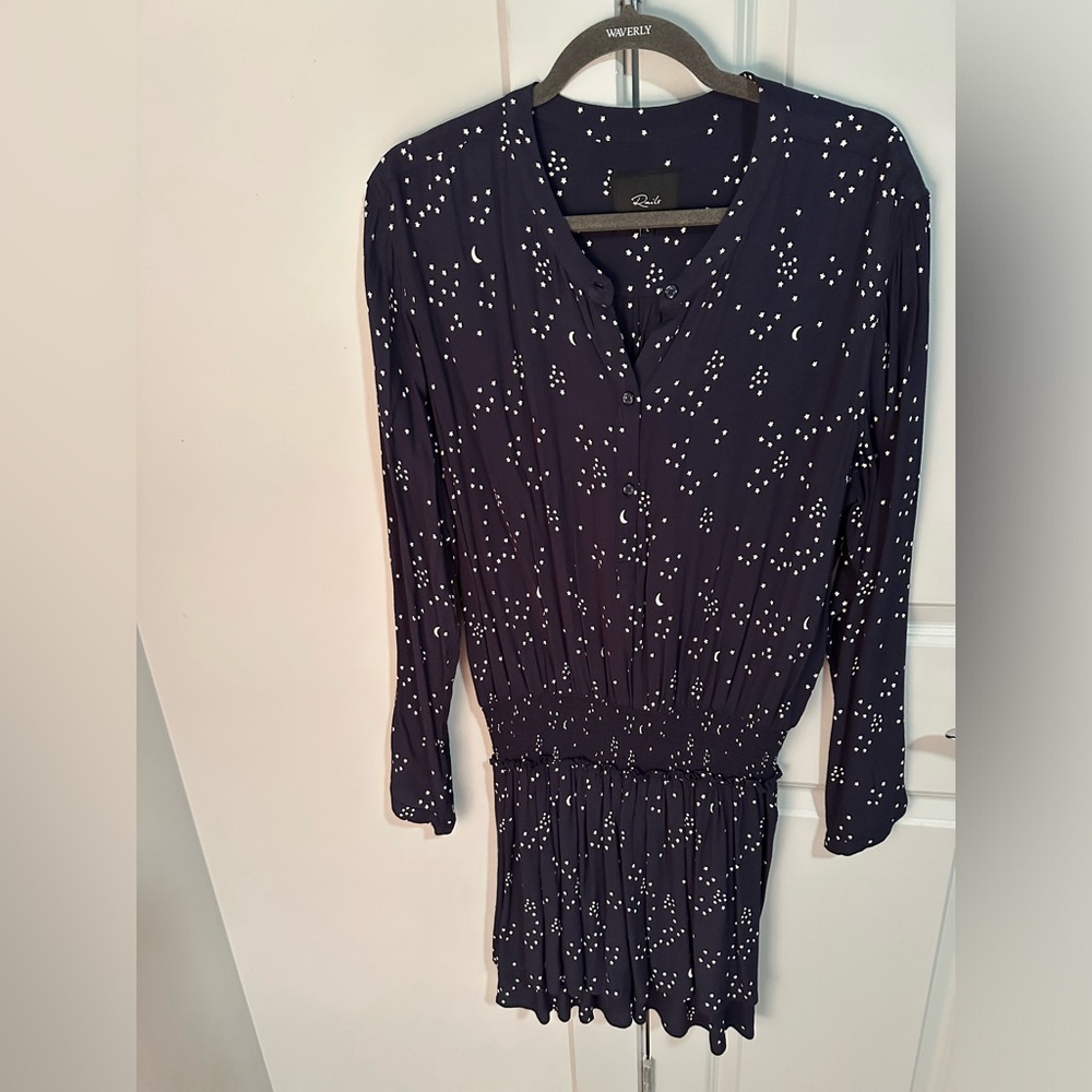 Rails smocked waist mini dress, celestial print, size L